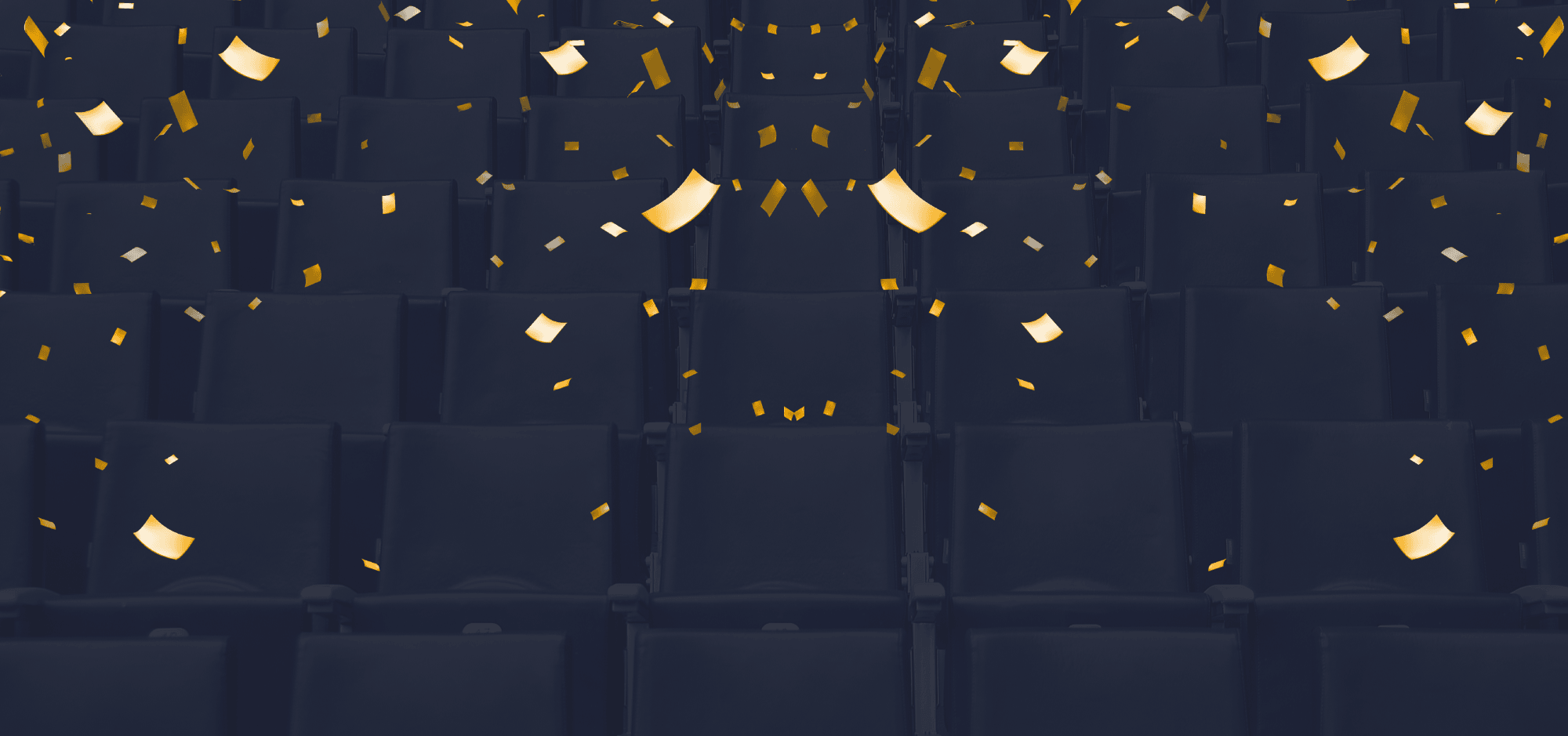 Seats with confetti